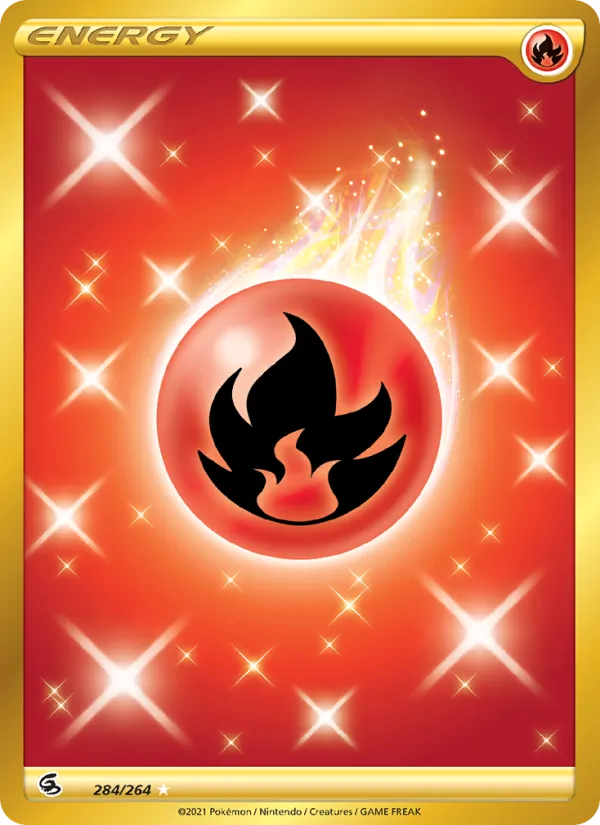 Fire Energy Holo 284/264 Fusion Strike Pokémon Card