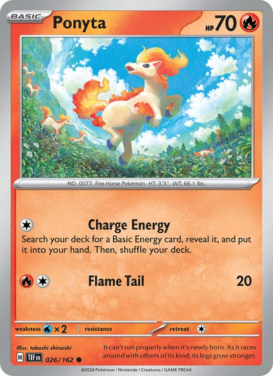 Ponyta Normal 026/162 Temporal Forces Pokémon Card