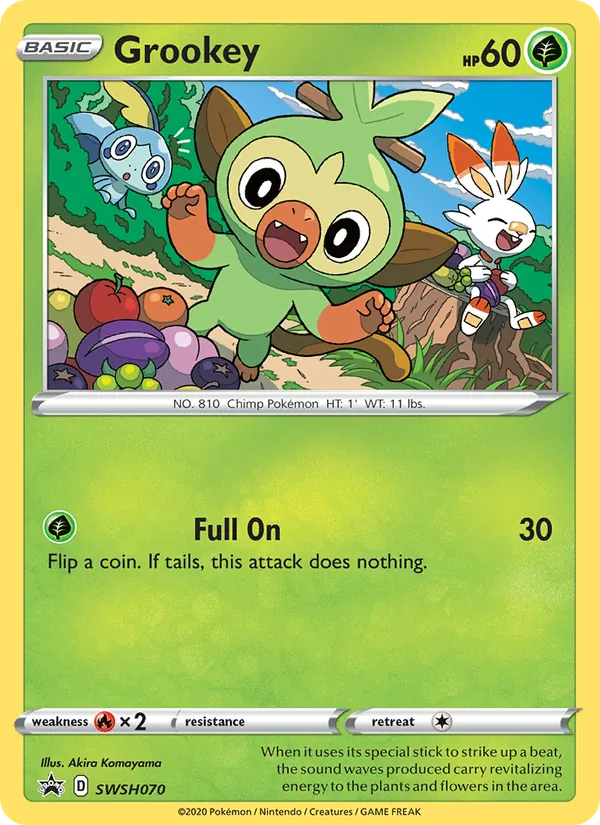 Grookey Holo WH070/307 SWSH Black Star Promos Pokémon Card