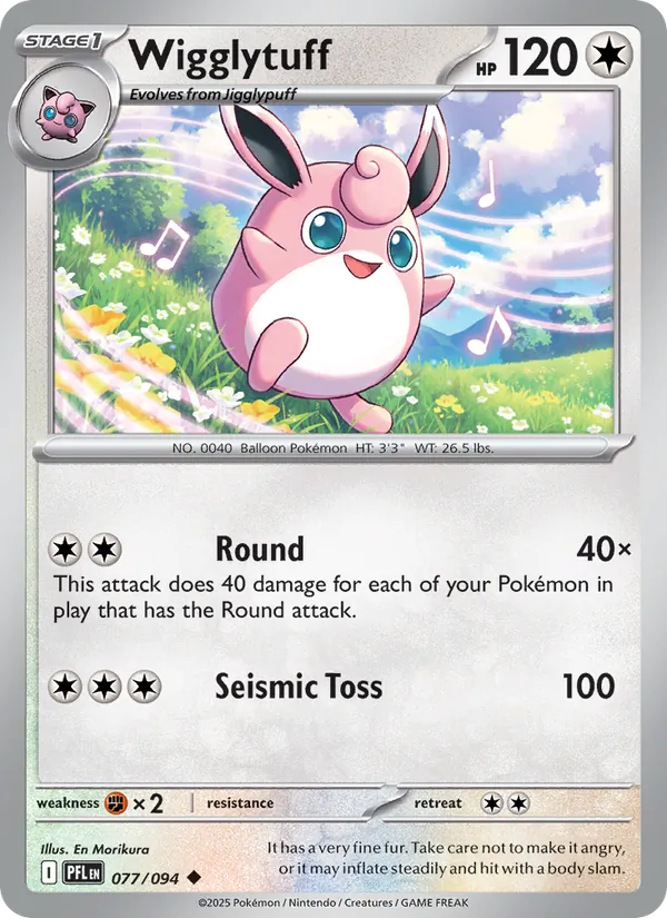 Wigglytuff Non-Holo 077/94 Phantasmal Flames Pokémon Card