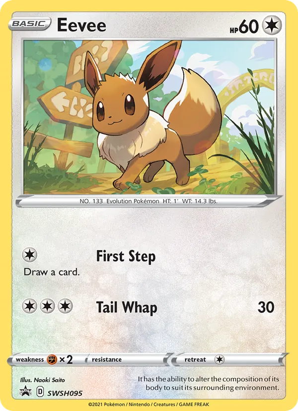 Eevee Holo WH095/307 SWSH Black Star Promos Pokémon Card