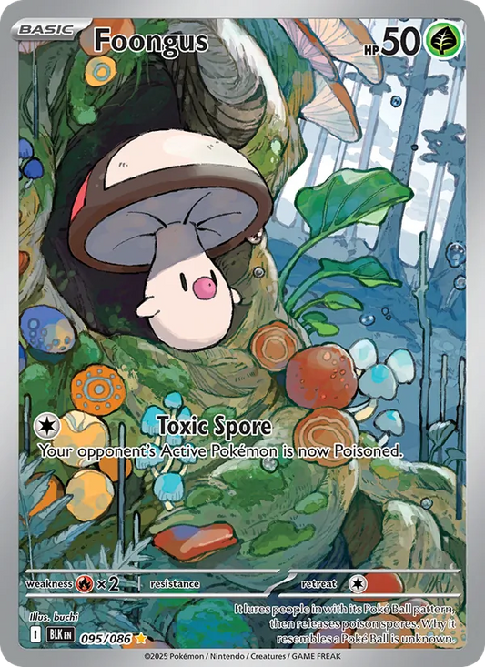 Foongus Holo 095/86 Black Bolt Pokémon Card