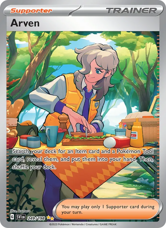 Arven Holo 249/198 Scarlet & Violet Pokémon Card