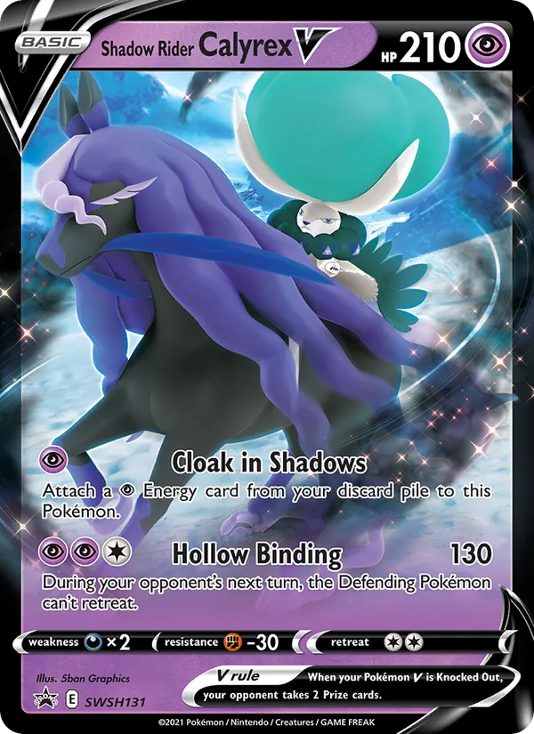 Shadow Rider Calyrex V Holo WH131/307 SWSH Black Star Promos Pokémon Card