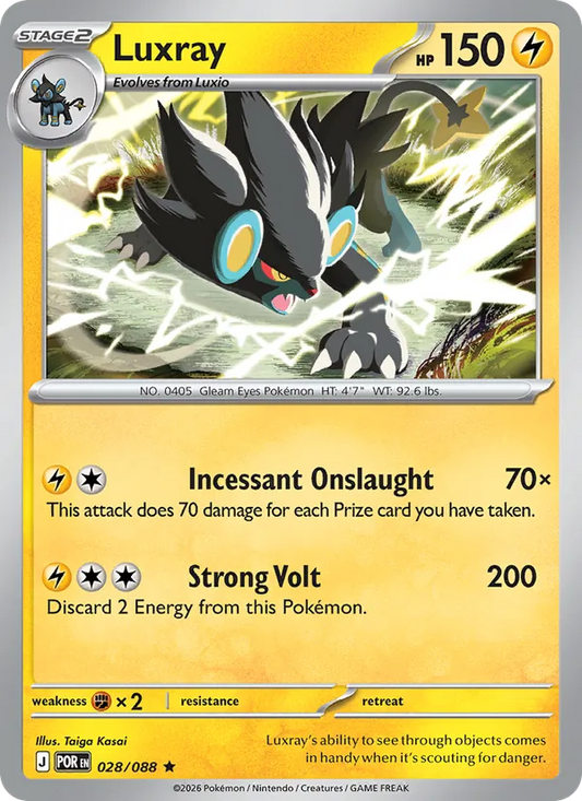 Luxray Normal 028/88 Perfect Order Pokémon Card