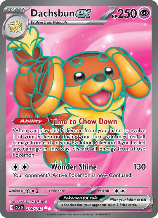 Dachsbun ex Holo 160/142 Stellar Crown Pokémon Card