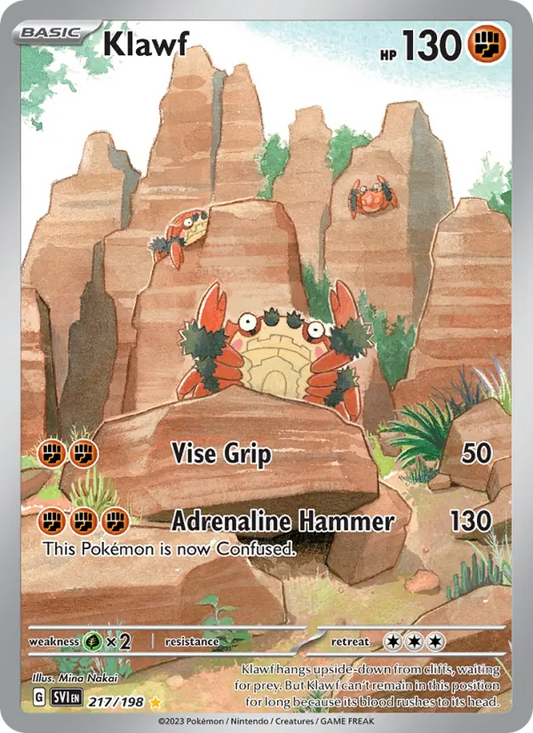 Klawf Holofoil 217/198 Scarlet & Violet Pokémon Card