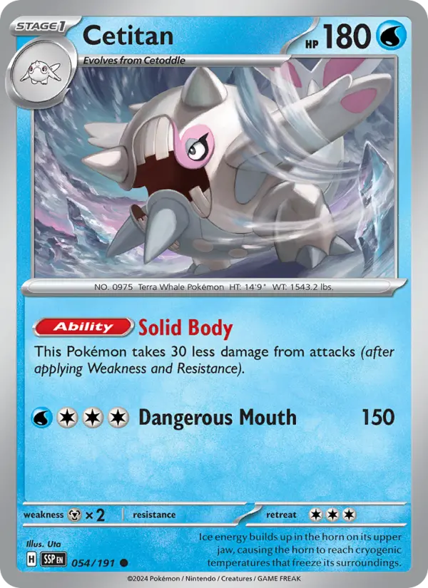 Cetitan Reverse Holo 054/191 Surging Sparks Pokémon Card