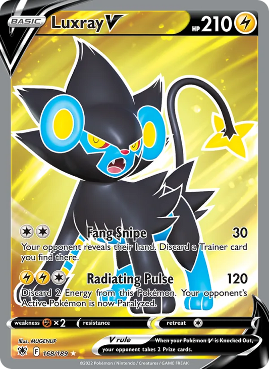 Luxray V Holo 168/189 Astral Radiance Pokémon Card