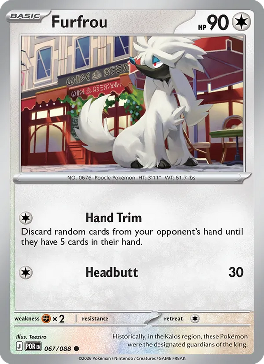 Furfrou Normal 067/88 Perfect Order Pokémon Card