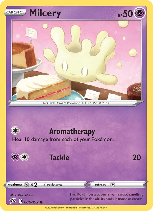 Milcery Reverse Holo 086/192 Rebel Clash Pokémon Card