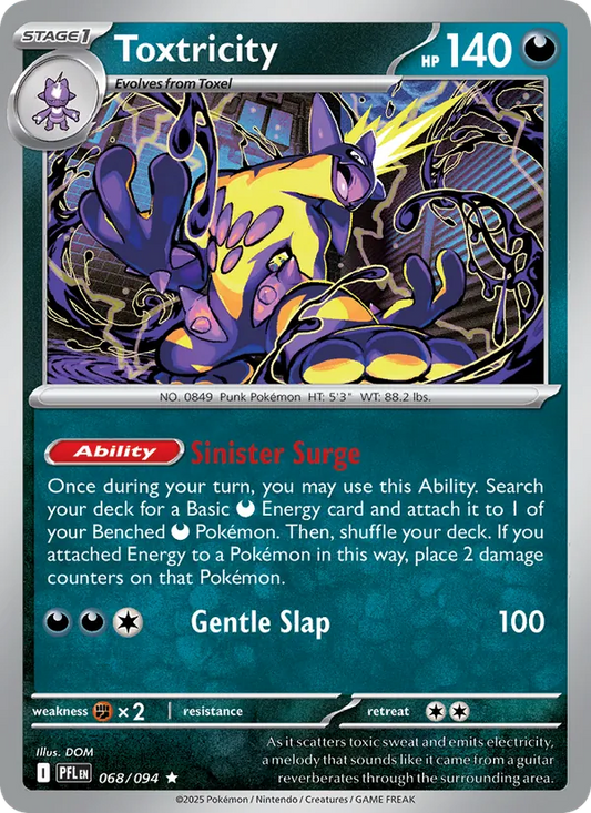 Toxtricity Normal 068/94 Phantasmal Flames Pokémon Card