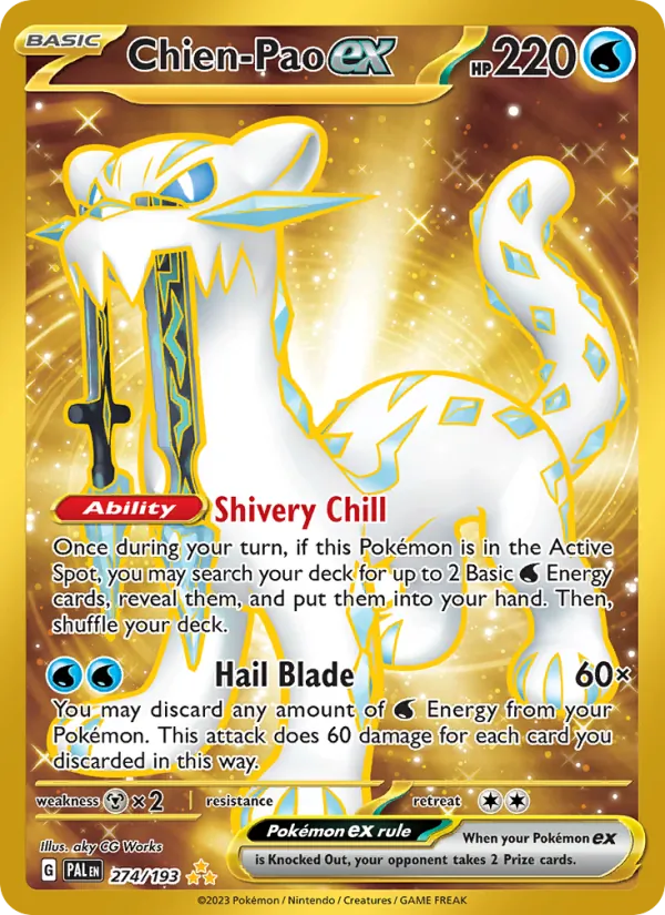 Chien-Pao ex Holo 274/193 Paldea Evolved Pokémon Card