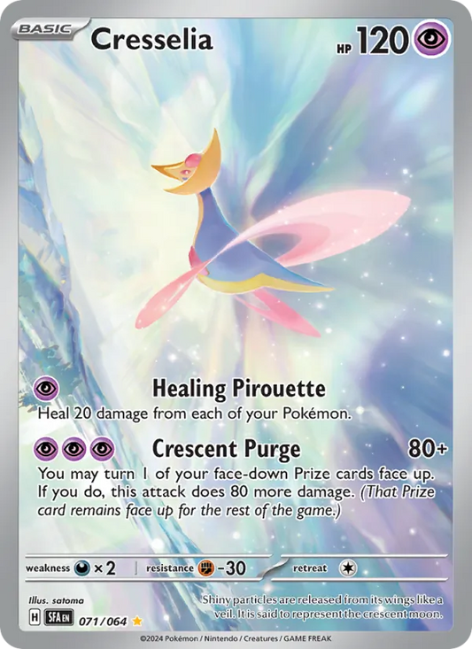 Cresselia Holo 071/64 Shrouded Fable Pokémon Card