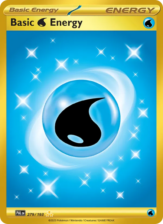 Basic Water Energy Holo 279/193 Paldea Evolved Pokémon Card