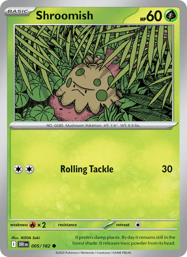 Shroomish Normal 005/182 Destined Rivals Pokémon Card