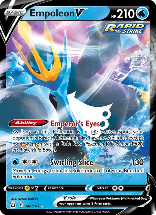 Empoleon V Holo 040/163 Battle Styles Pokémon Card