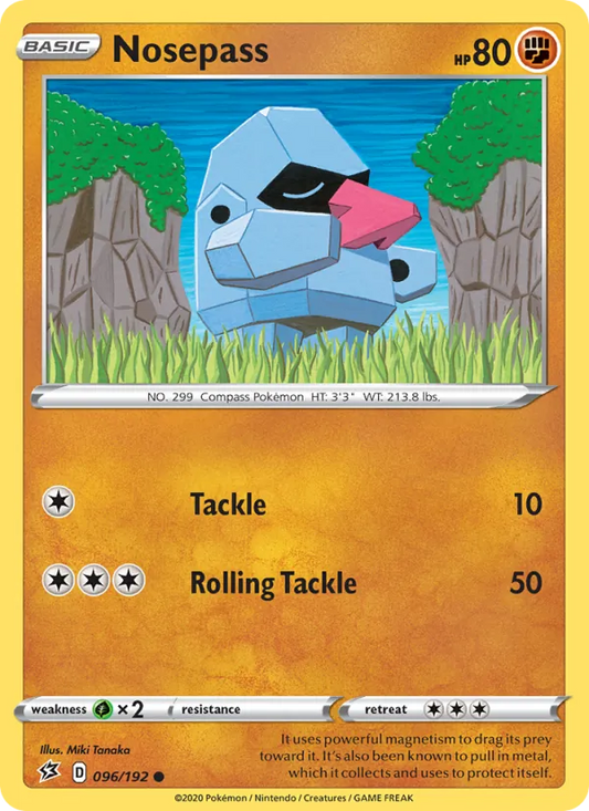 Nosepass Normal 096/192 Rebel Clash Pokémon Card