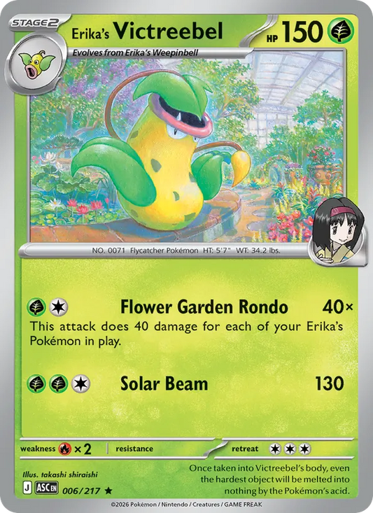 Erika's Victreebel Holo 006/217 Ascended Heroes Pokémon Card