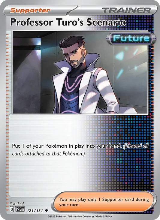 Professor Turo's Scenario Normal 121/131 Prismatic Evolutions Pokémon Card