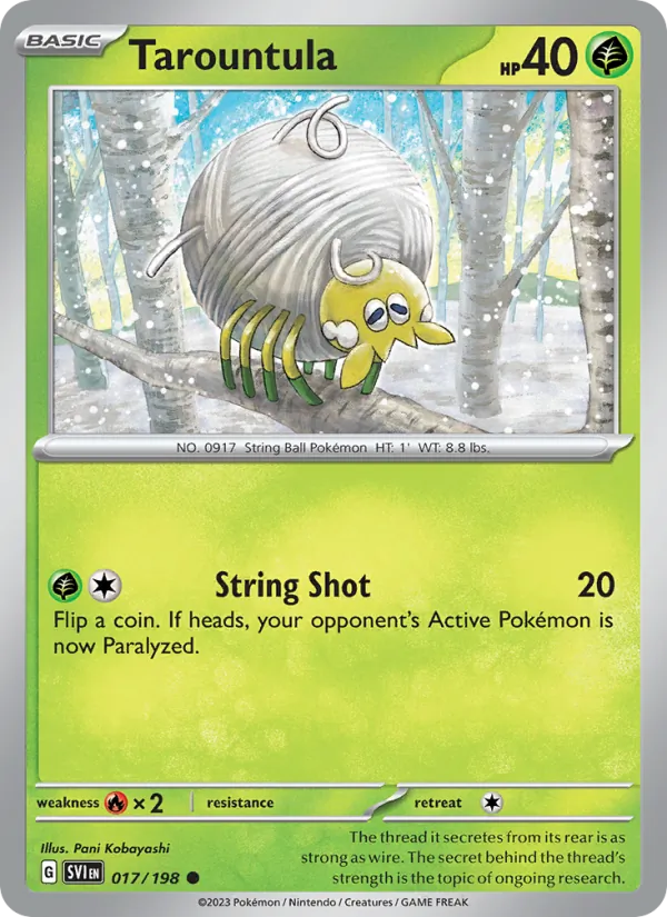 Tarountula Non-Holo 017/198 Scarlet & Violet Pokémon Card