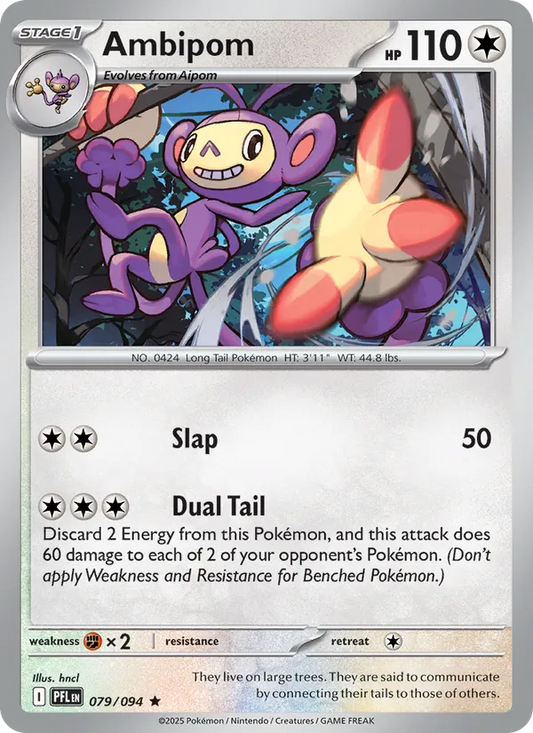 Ambipom Holo 079/94 Phantasmal Flames Pokémon Card