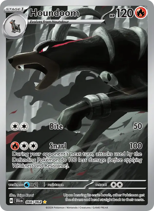 Houndoom Holo 066/64 Shrouded Fable Pokémon Card