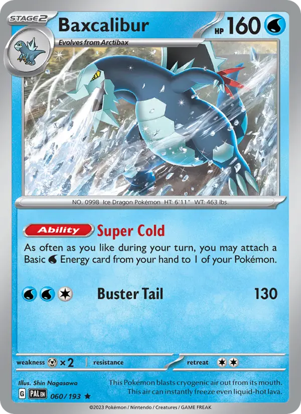 Baxcalibur Holo 060/193 Paldea Evolved Pokémon Card