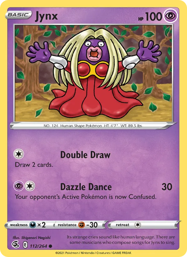 Jynx Reverse Holo 112/264 Fusion Strike Pokémon Card