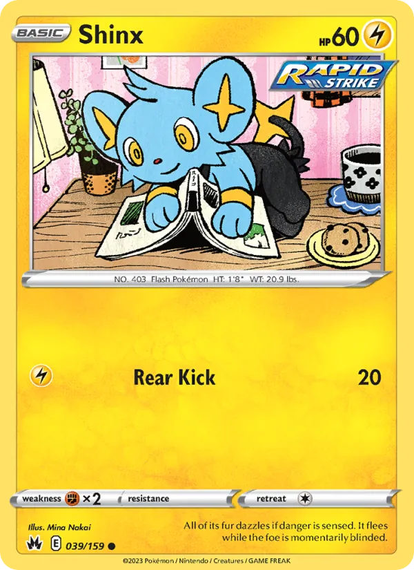 Shinx Reverse Holo 039/159 Crown Zenith Pokémon Card