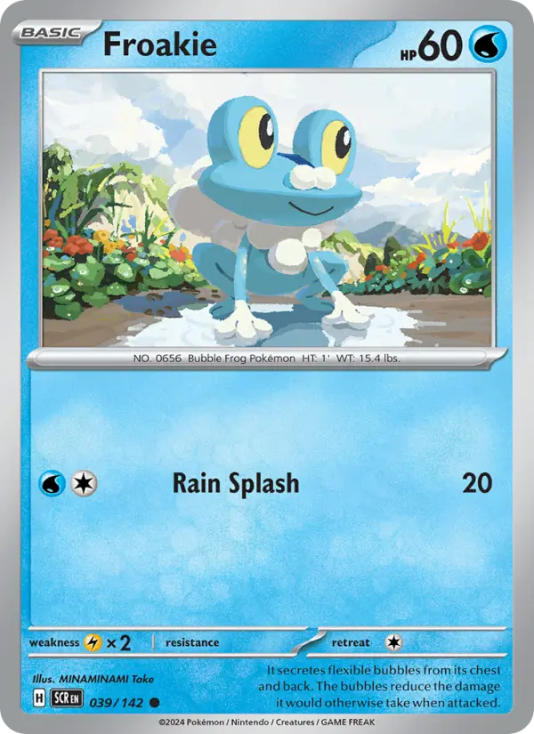 Froakie Reverse Holo 039/142 Stellar Crown Pokémon Card