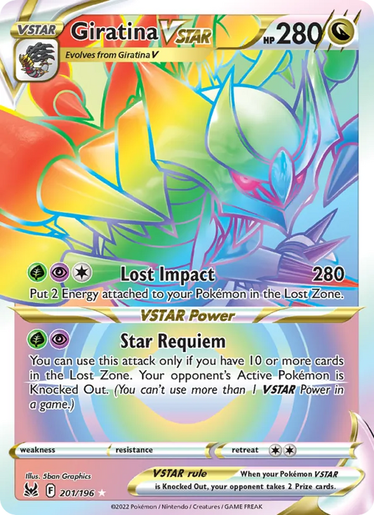 Giratina VSTAR Holo 201/196 Lost Origin Pokémon Card