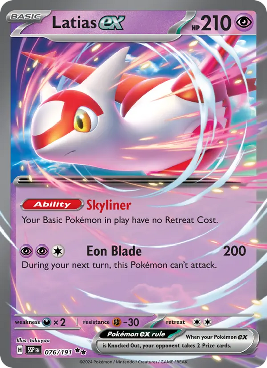Latias ex Holo 076/191 Surging Sparks Pokémon Card