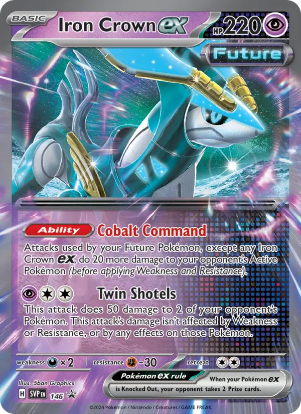 Iron Crown ex Non-Foil 146/225 SVP Black Star Promos Pokémon Card