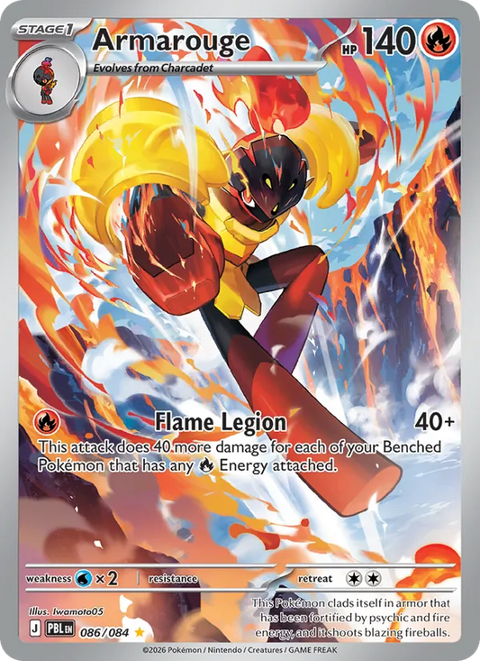 Armarouge Holo 086/84 Pitch Black Pokémon Card