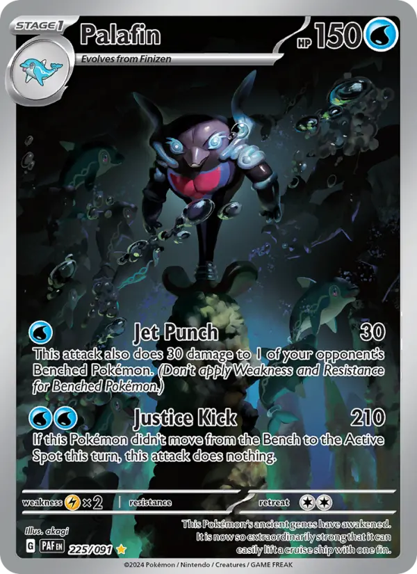 Palafin Holo 225/91 Paldean Fates Pokémon Card