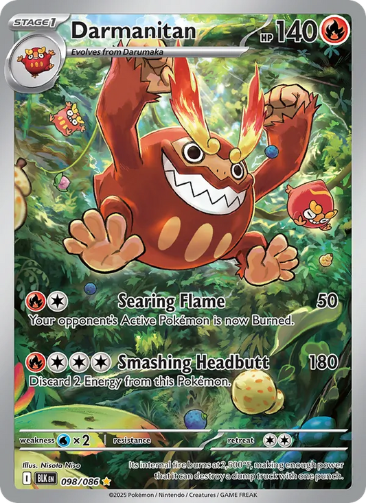 Darmanitan Holo 098/86 Black Bolt Pokémon Card