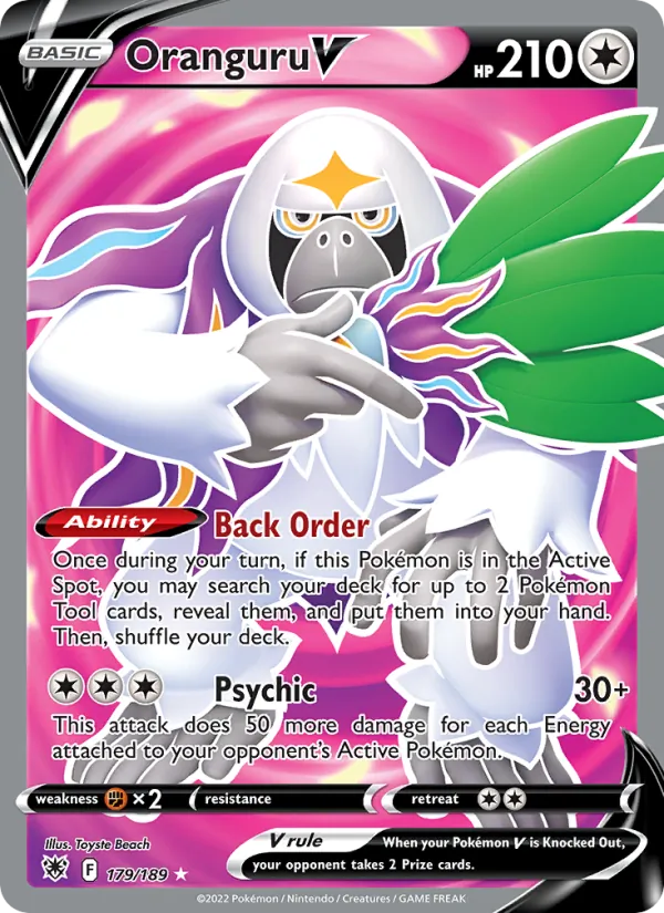 Oranguru V Holo 179/189 Astral Radiance Pokémon Card