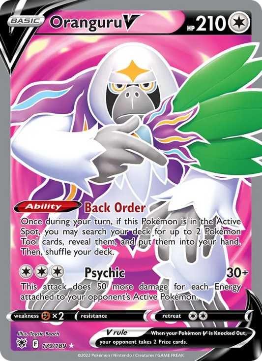 Oranguru V Holo 179/189 Astral Radiance Pokémon Card