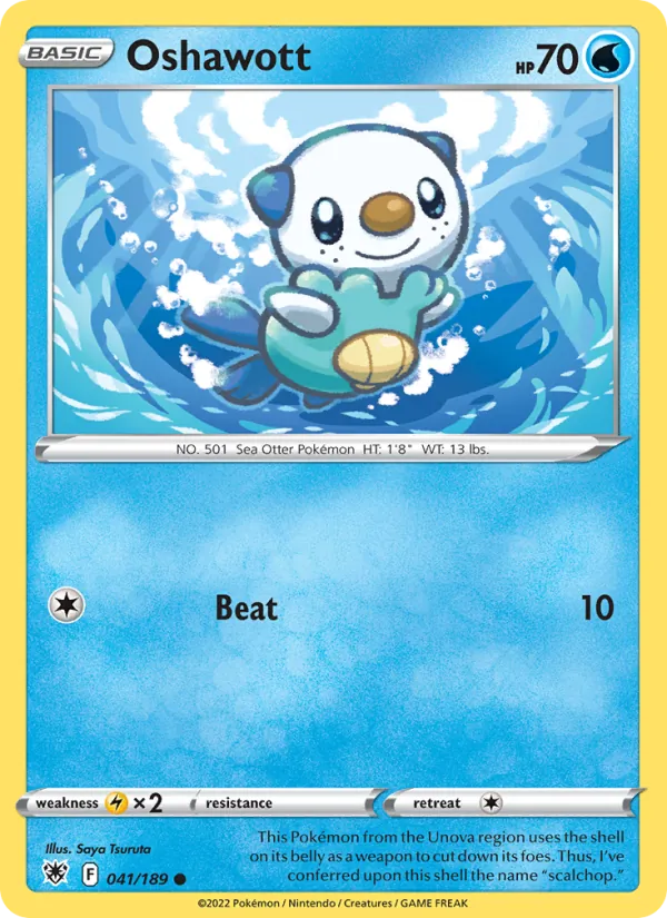 Oshawott Reverse Holo 041/189 Astral Radiance Pokémon Card
