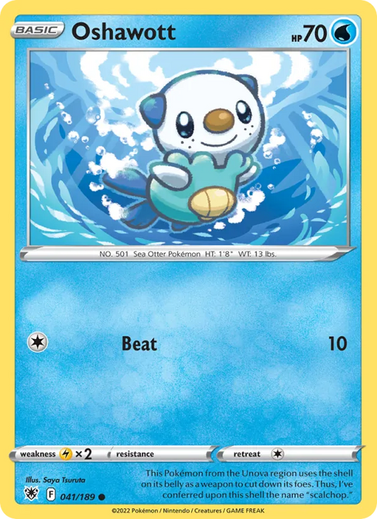 Oshawott Reverse Holo 041/189 Astral Radiance Pokémon Card