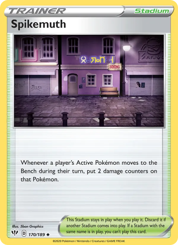 Spikemuth Reverse Holo 170/189 Darkness Ablaze Pokémon Card