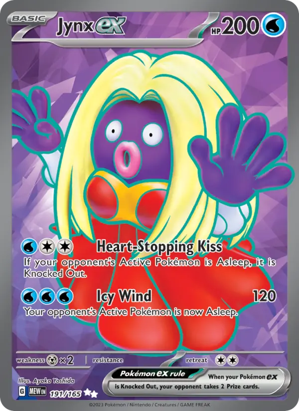 Jynx ex Holo 191/165 151 Pokémon Card