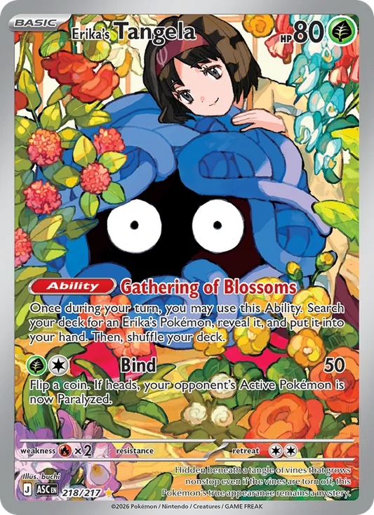 Erika's Tangela Holo 218/217 Ascended Heroes Pokémon Card