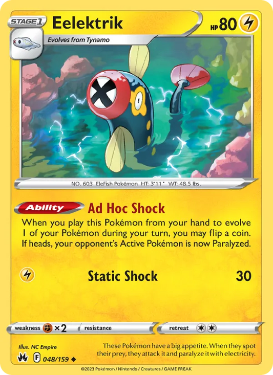 Eelektrik Normal 048/159 Crown Zenith Pokémon Card