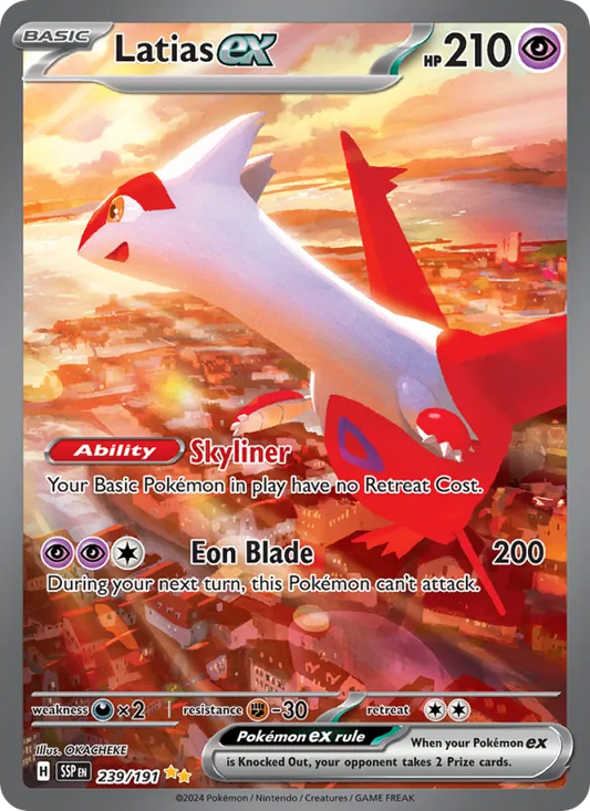 Latias ex Holo 239/191 Surging Sparks Pokémon Card