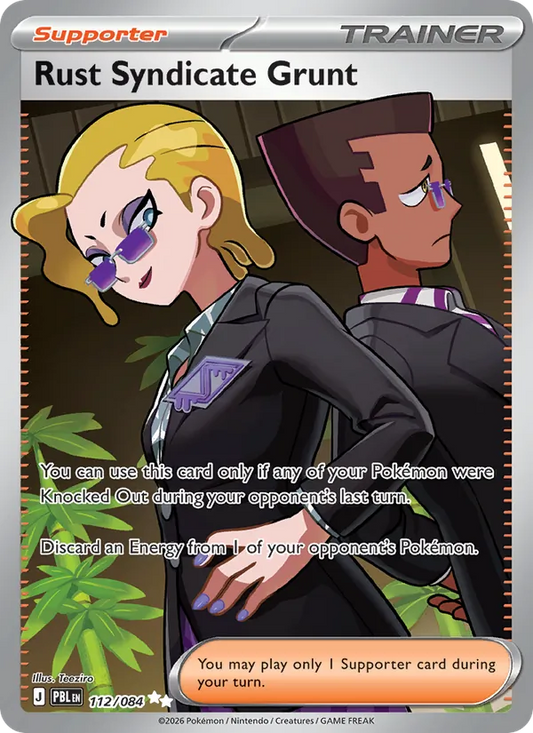 Rust Syndicate Grunt Holo 112/84 Pitch Black Pokémon Card