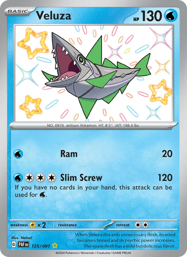 Veluza Holo 125/91 Paldean Fates Pokémon Card