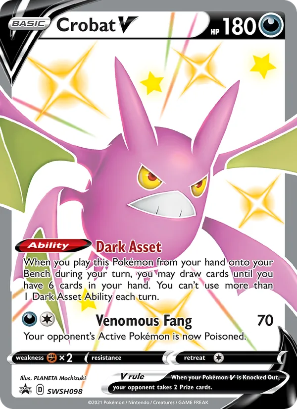 Crobat V Holo WH098/307 SWSH Black Star Promos Pokémon Card