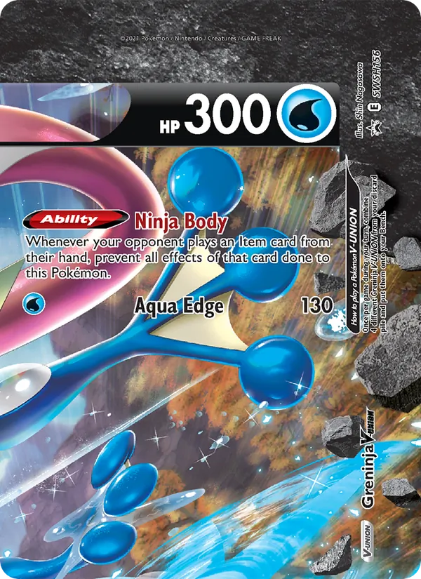 Greninja V-UNION Holo WH156/307 SWSH Black Star Promos Pokémon Card